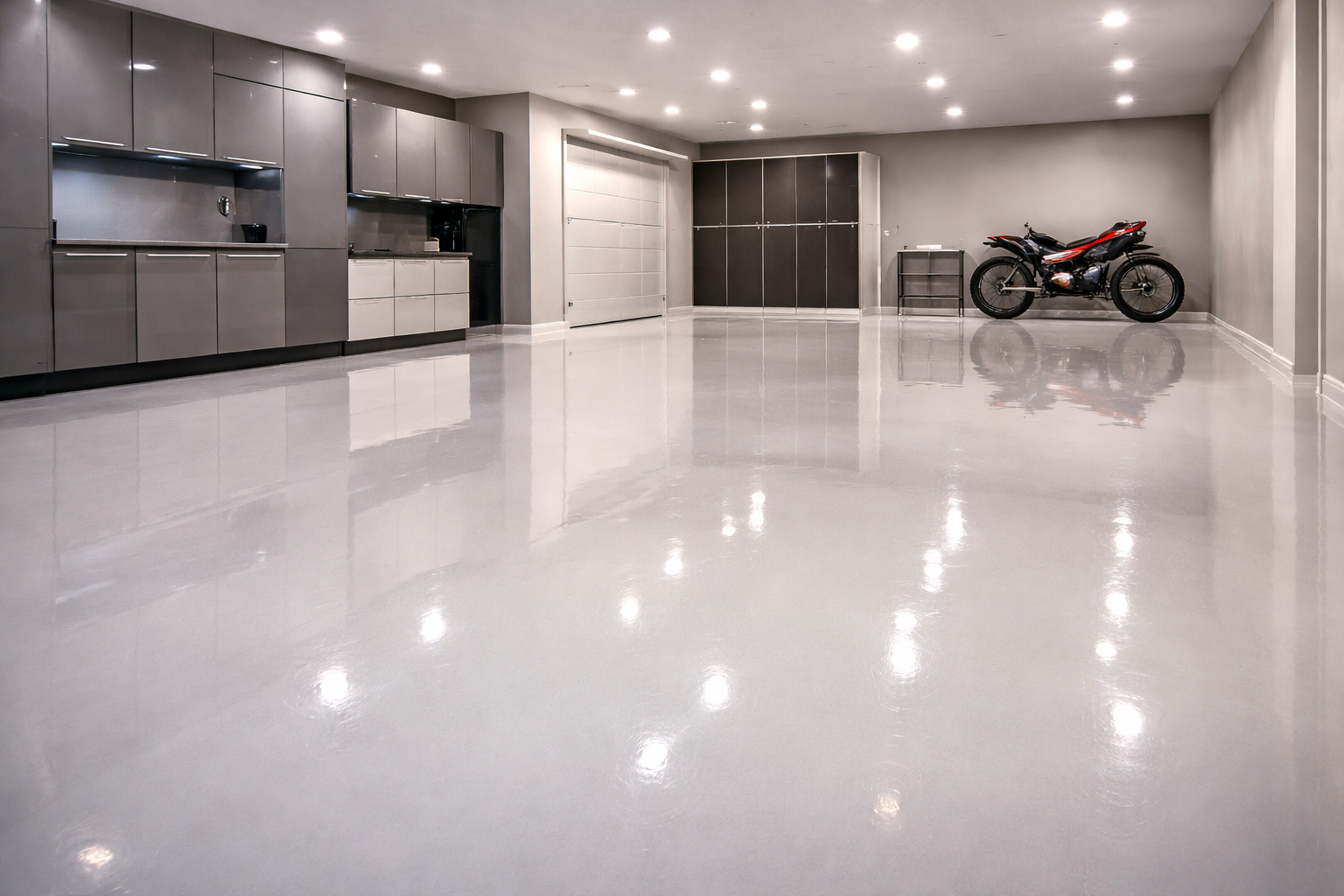 Garage époxy brillant