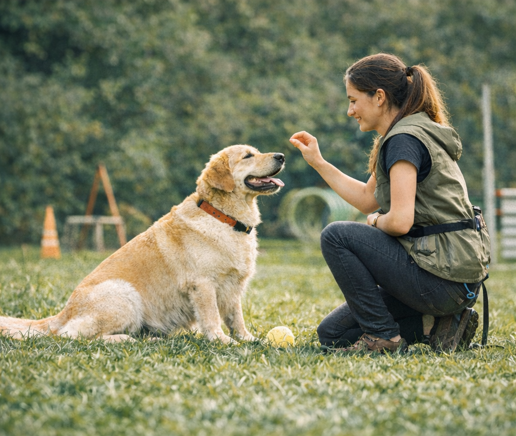 Chien en séance d’éducation