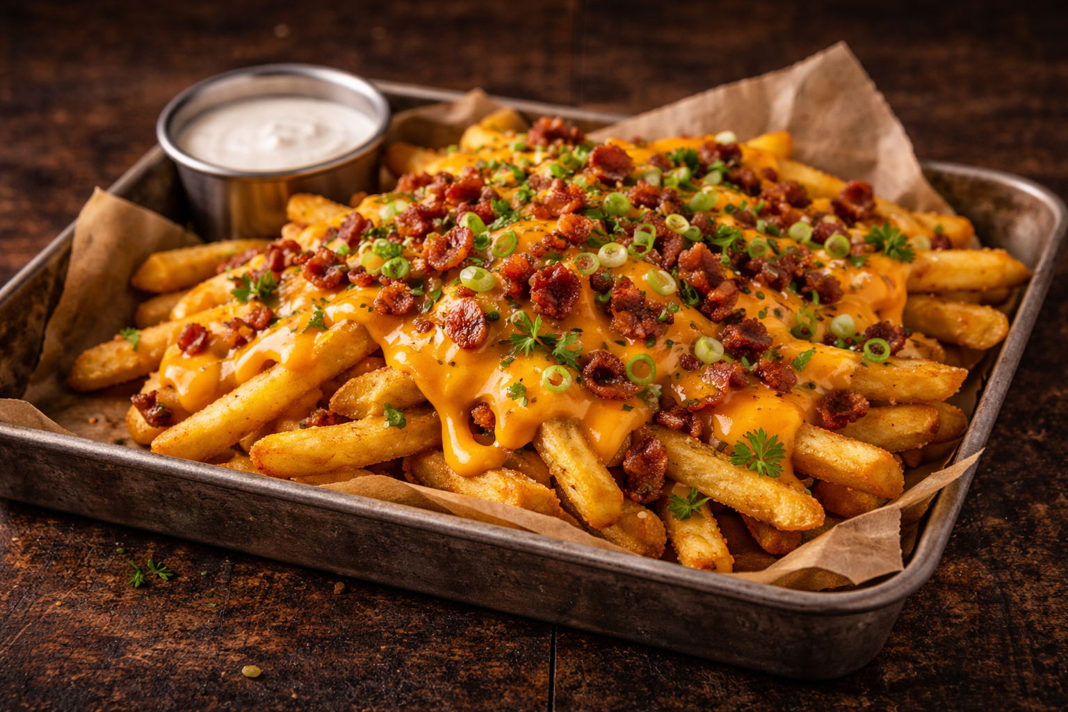 Frites fromage bacon