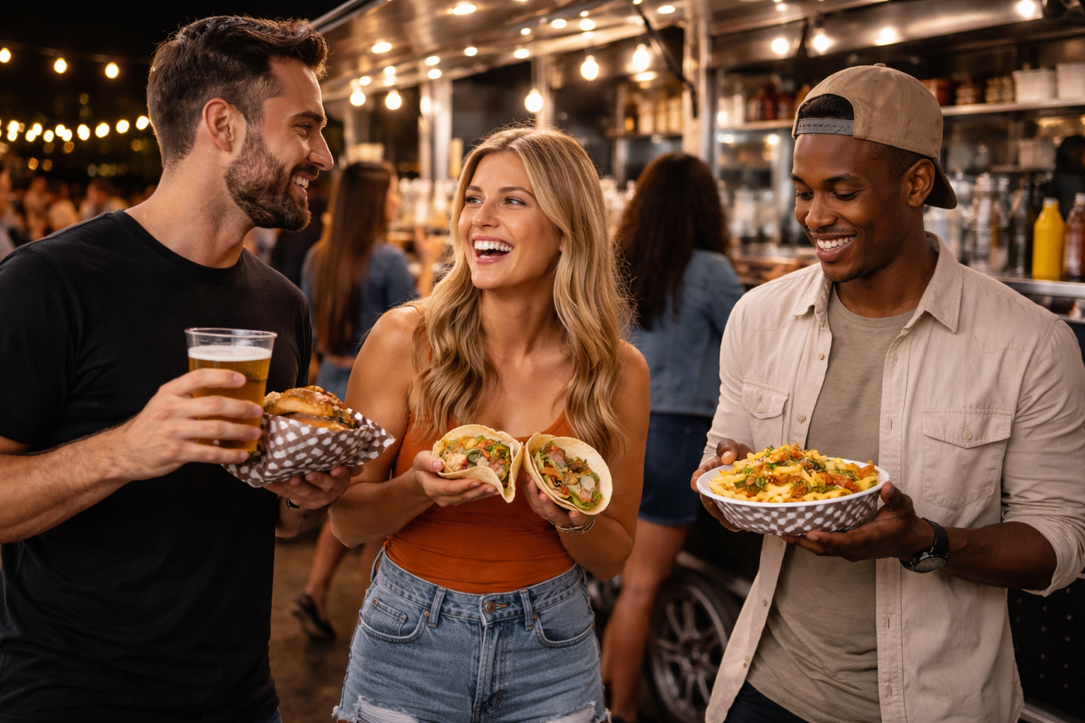 Groupe au food truck
