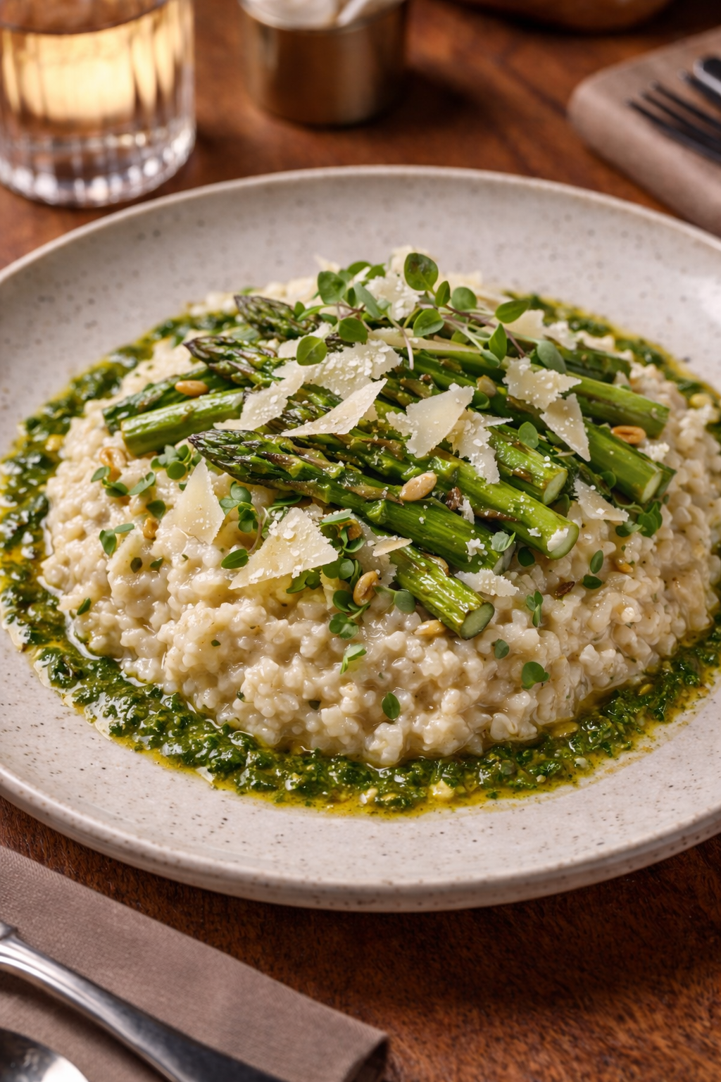 Risotto végétarien aux asperges
